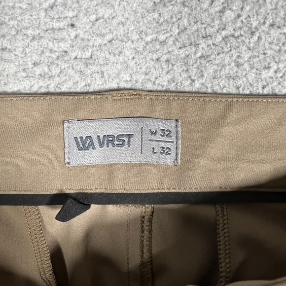 VRST Pants Mens 32x30 Brown Slim Commuter Tech Casual Preppy Pockets Logo - Picture 9 of 11